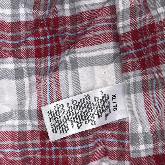 Vintage Y2K Aeropostale Faux Fur Zip Hoodie Juniors Size XL Red Jacket A87 Lined - Picture 10 of 14